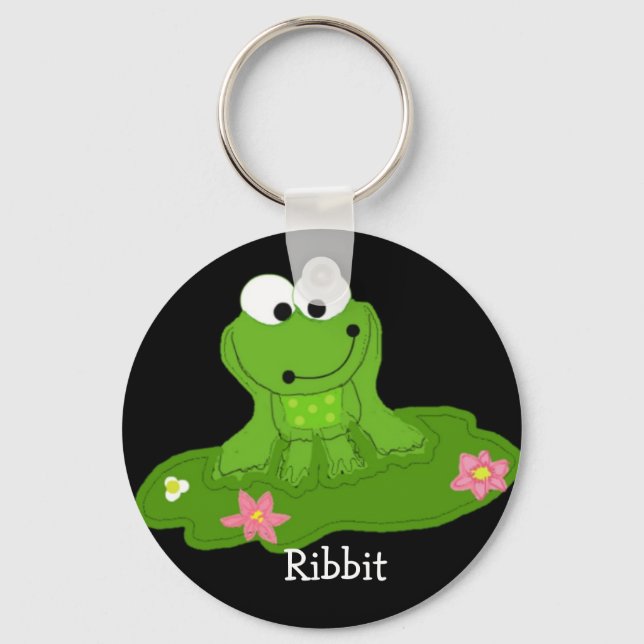 Silly Green Frog Keychain (Front)