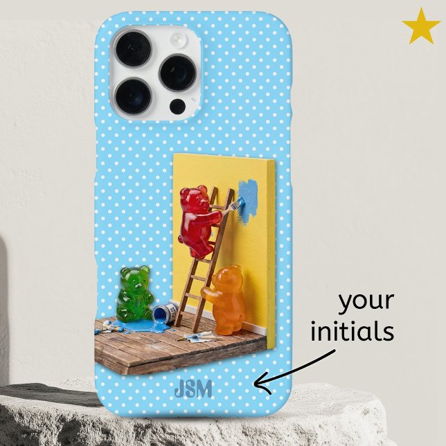 Silly Gummy Bears Painting Custom Name  iPhone Case (Creator Uploaded)
