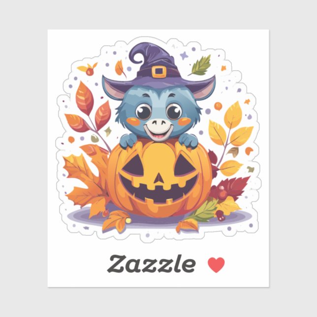 Silly Halloween Monster Sticker (Sheet)