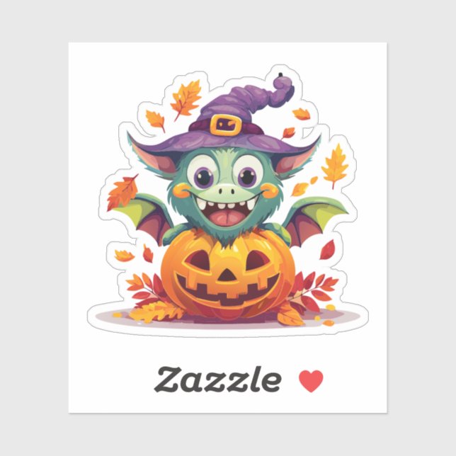 Silly Halloween Monster Sticker (Sheet)