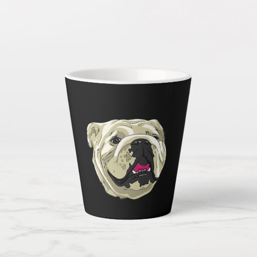 Silly Happy English British Bulldog Premium Gift Latte Mug