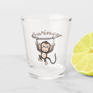 Silly Happy Swinger Monkey Shot Glass