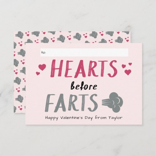 Silly Hearts Before Farts Classroom Valentine