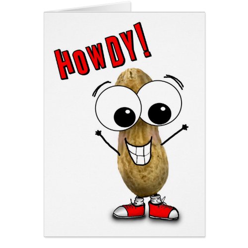 Silly Howdy Googly Eyed Peanut Hi Card