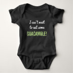 [ Thumbnail: Silly "I Can’T Wait to Eat Some Guacamole!" Baby Bodysuit ]