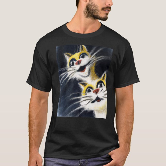 Silly kittens two white cats   T-Shirt (Front)