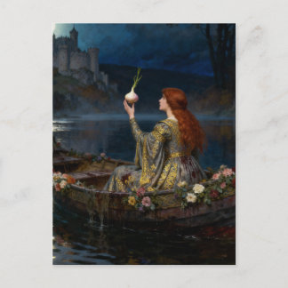 Silly Lady of Shallot Parody Postcard