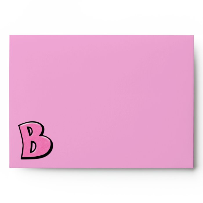 Silly Letter B pink Envelope