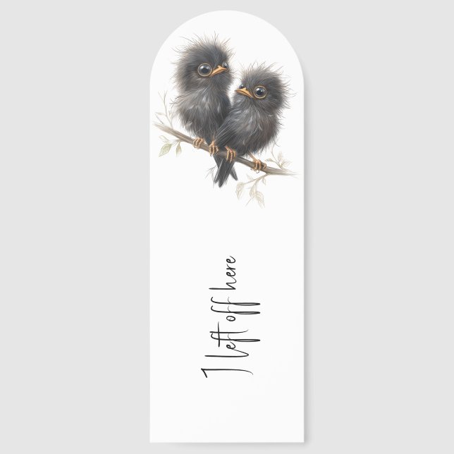 Silly Little Blackbirds  Illustration Bookmarks (Front)