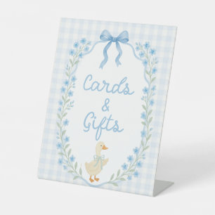 Silly Little Goose Baby Shower Gifts & Cards Table Pedestal Sign