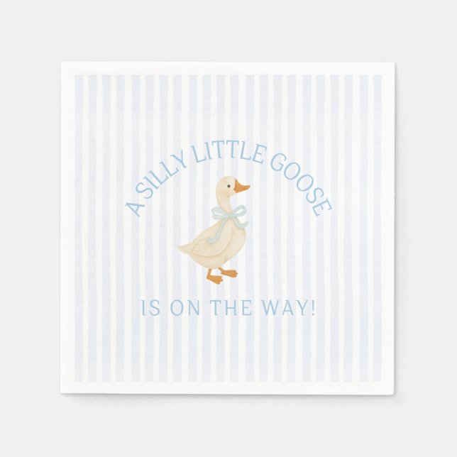 Silly Little Goose Baby Shower  Napkins (Front)