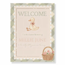 Silly Little Goose Baby Shower Welcome Sign
