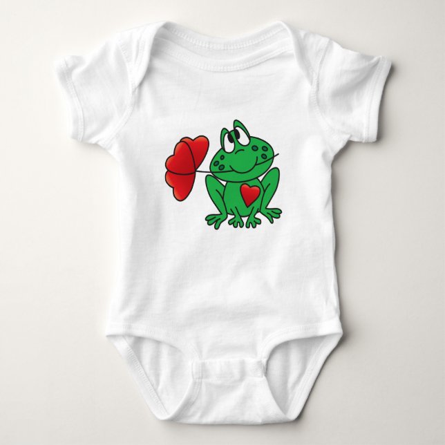 Silly Little Love Frog Baby Bodysuit (Front)