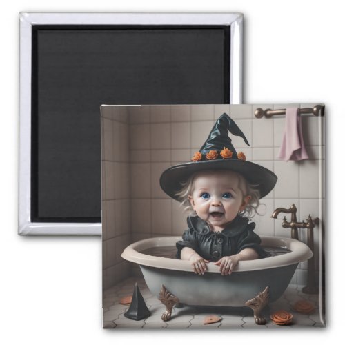 Silly Little Witch getting Clean Magnet