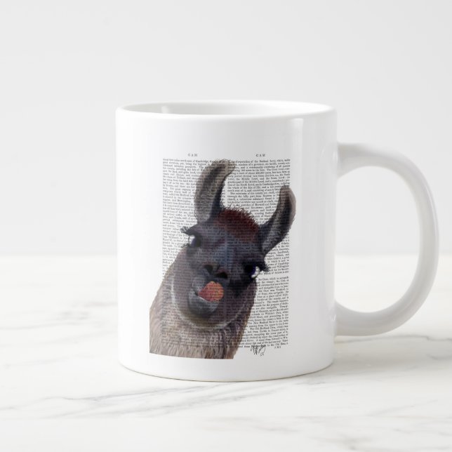 Silly Llama Giant Coffee Mug (Right)