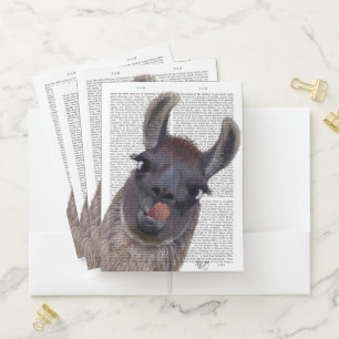Silly Llama Pocket Folder