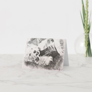 Silly Lulu the Westie signed art Thank You Card