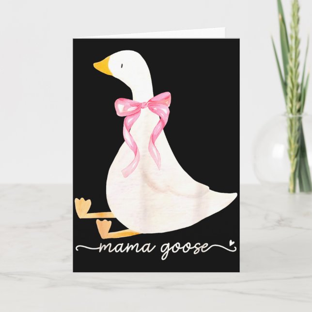 Silly Mama Goose Daddy Goose Matching Goose Family Card (Front)