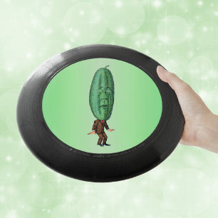 Silly Man Big Pickle Head With Face Suit Green Wham-O Frisbee