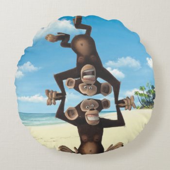 Silly Mason And Phil Round Pillow by madagascar at Zazzle