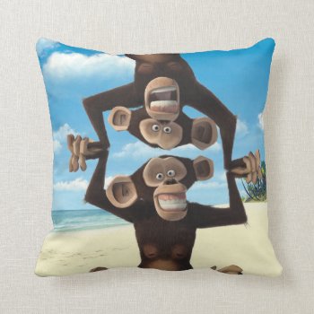 Silly Mason And Phil Throw Pillow by madagascar at Zazzle