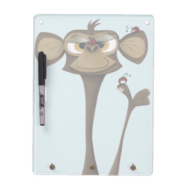 Silly Monkey and Ladybugs Dry Erase Board (Front)