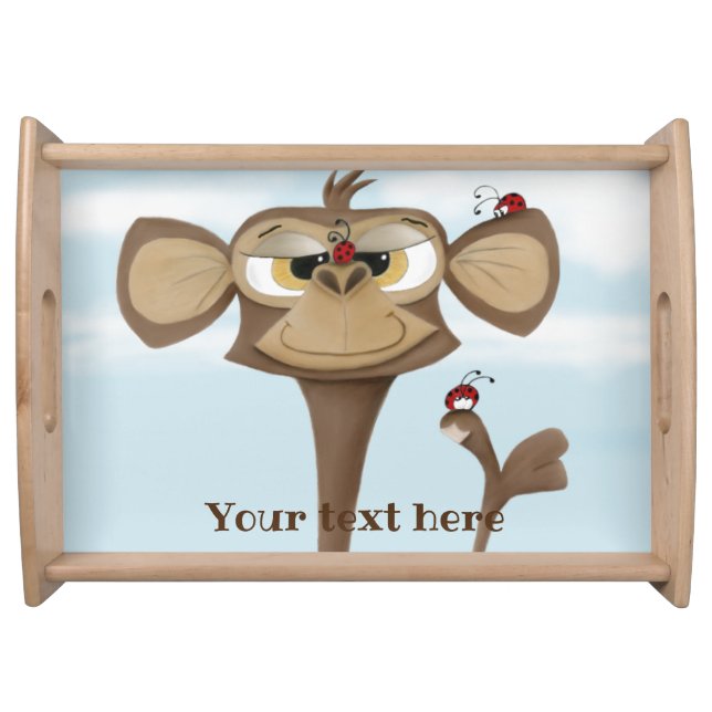 Silly Monkey and Ladybugs Serving Tray (Front)