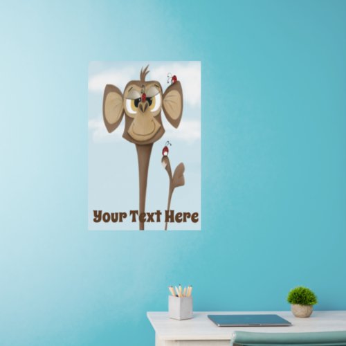 Silly Monkey and Ladybugs Wall Decal