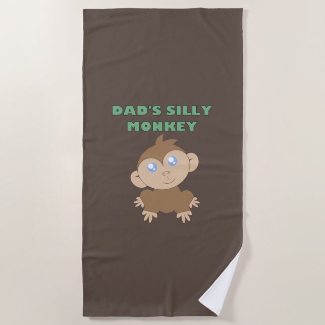 Silly Monkey - Beach Towel (Front)
