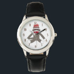 Silly Monkey Wristwatch<br><div class="desc">An adorable hand made inspired monkey design with room for personalizing. Original art by Night Owl's Menagerie, 2013.</div>