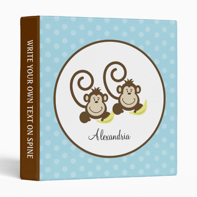 Silly Monkeys Custom Avery Binder (Front/Spine)