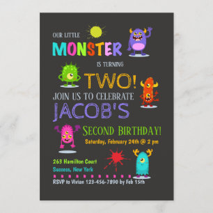 Silly Monsters Invitation