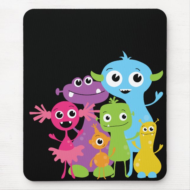 Silly Monsters Mousepad for Kids (Front)