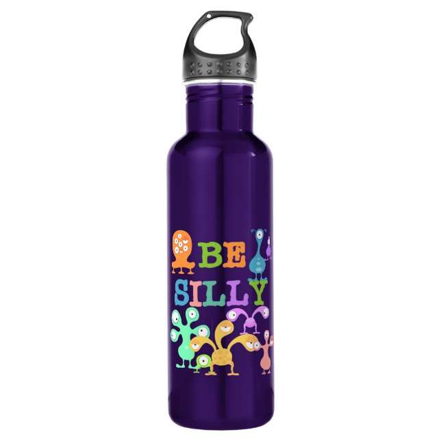 Silly Monsters Stainless Steel Water Bottle (Front)