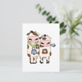 silly moo cow couple cartoon (Standing Front)