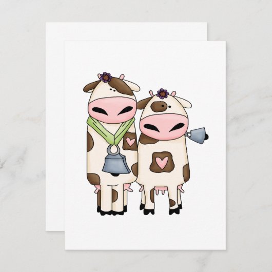 silly moo cow couple cartoon (Front/Back)