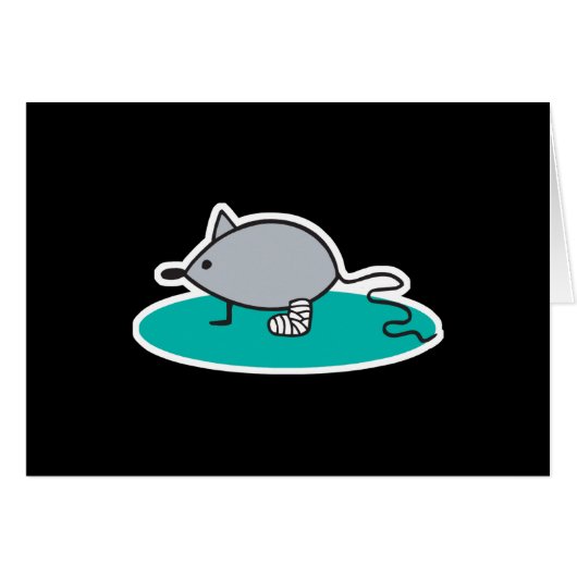 silly mouse with broken leg cards (Front Horizontal)