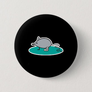 silly mouse with broken leg pinback button
