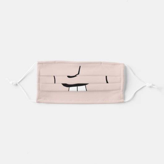 Silly Nose and Mouth Adult Cloth Face Mask (Front, Folded)