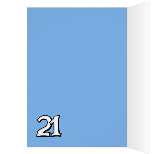 Silly Number 21 blue Card (Inside (Left))
