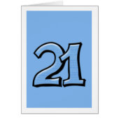Silly Number 21 blue Card (Front)