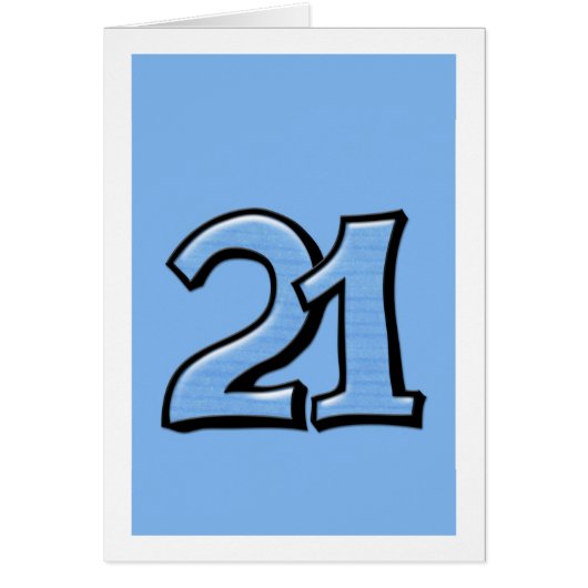 Silly Number 21 blue Card (Front)
