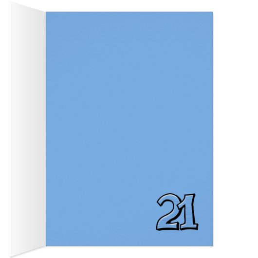 Silly Number 21 blue Card (Inside (Right))