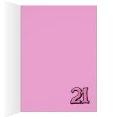 Silly Number 21 pink Card (Inside (Right))