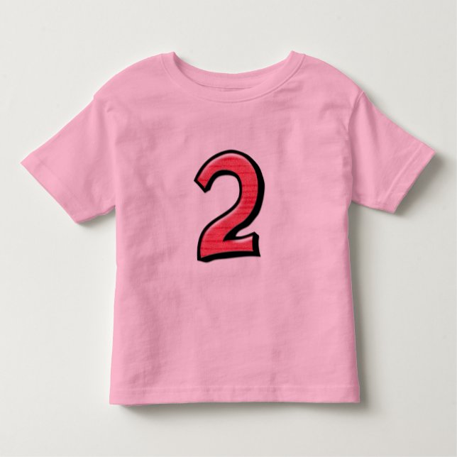 Silly Number 2 red Kids T-shirt (Front)