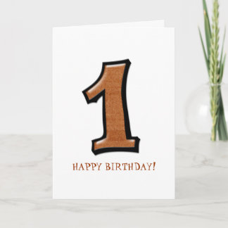 Silly Numbers 1 chocolate Birthday Card