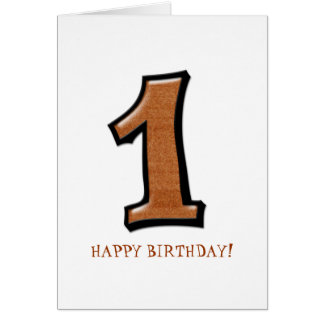 Silly Numbers 1 chocolate Birthday Card