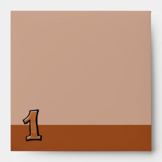 Silly Numbers 1 chocolate Invitation Envelope