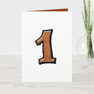 Silly Numbers 1 chocolate "My Number One" Card