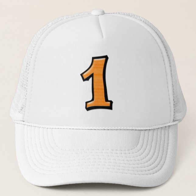 Silly Numbers 1 orange Hat (Front)